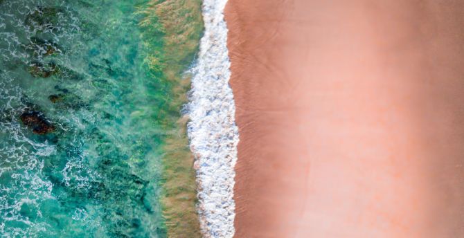Exotic seashore, beach, aerial view wallpaper