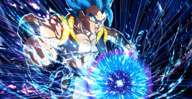 Dragon ball, blue power, Gogeta, art wallpaper