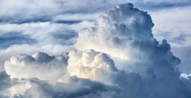 Clouds, nature, white sky wallpaper