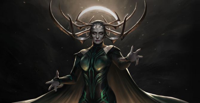 Hela, the villain, artwork, Thor: Ragnarok wallpaper