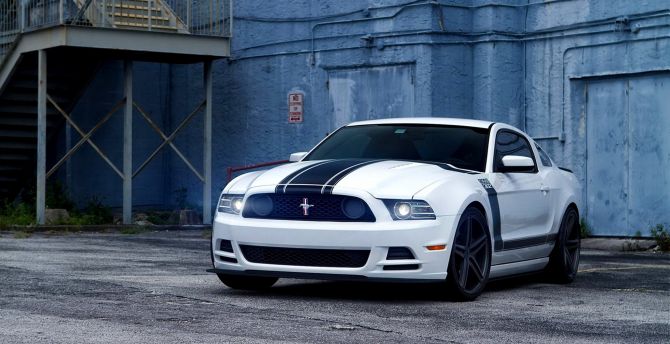 2013, muscle car, front view, Ford Mustang Boss 302 wallpaper