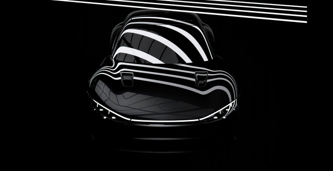 Mercedes-Benz Vision EQXX, black supercar, shine wallpaper