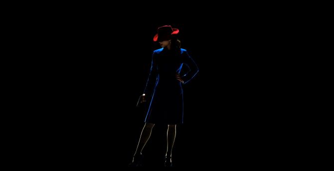 Hayley Atwell, Agent Carter, dark, silhouette wallpaper