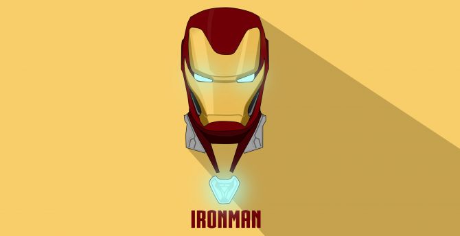 Artwork, Iron man, minimal wallpaper