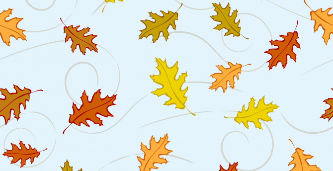 Autumn, leaves, abstract, digital art wallpaper