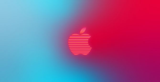 Mac Apple logo, abstract, minimal wallpaper