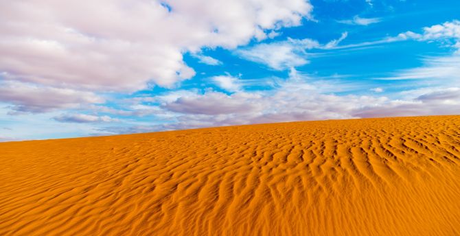 Algeria desert, Sahara, sand, clouds, blue sky wallpaper