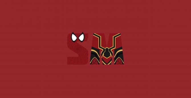 Spider-man, minimal, Avengers: infinity war wallpaper