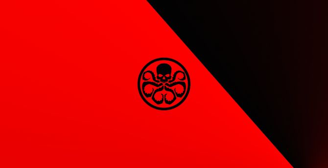 Hydra, logo, red, marvel wallpaper