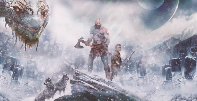 God of war, video game, warrior wallpaper