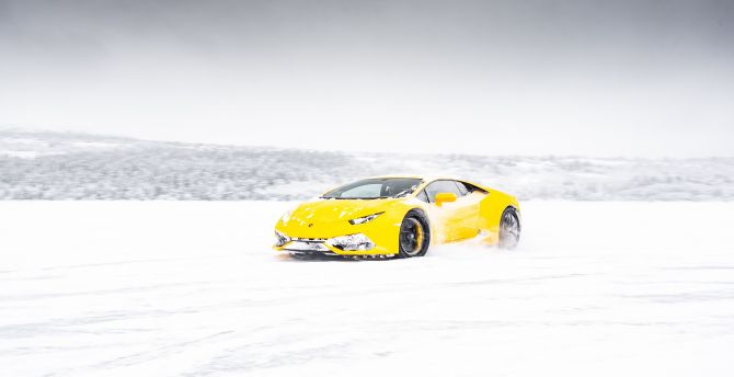 Lamborghini Aventador, Lamborghini, car, off-road, yellow wallpaper