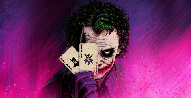 Joker, colorful art, my cards wallpaper