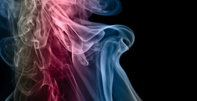 Smoke, colorful, digital art wallpaper