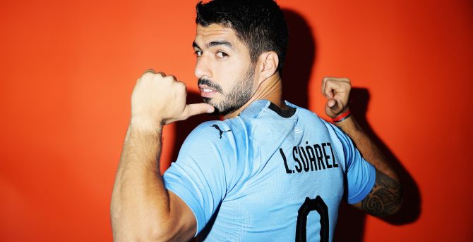 Luis Suárez, soccer, player, photoshoot wallpaper