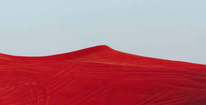 The red sand of the desert, desert dunes, landscape wallpaper