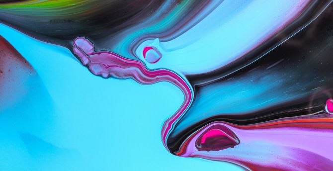 Paint, mixing liquid art, colorful wallpaper