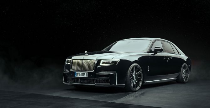 Rolls Royce Black Badge Ghost, luxury car, 2022 model wallpaper