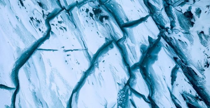 Ice, glacier, aerial view wallpaper