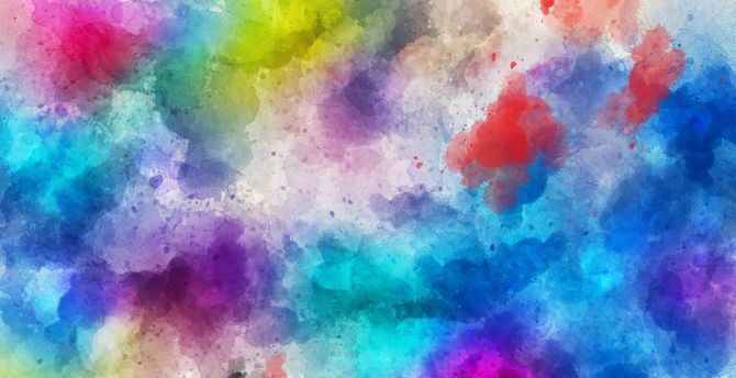 Abstraction, color splatter, colorful wallpaper