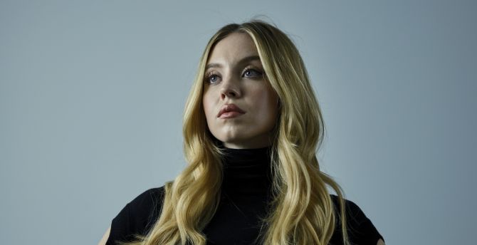Sydney Sweeney, actress, blonde and beautiful, 2022 wallpaper