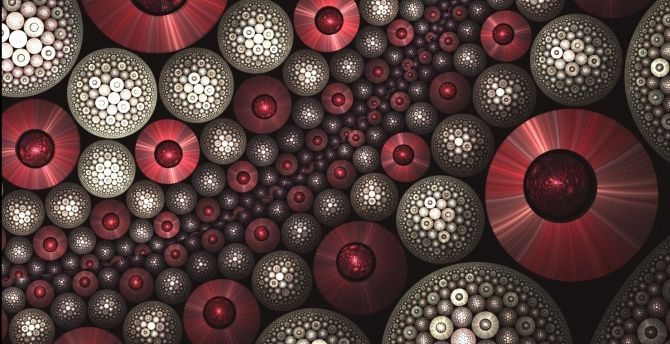 Small, spheres, fractal, pattern wallpaper