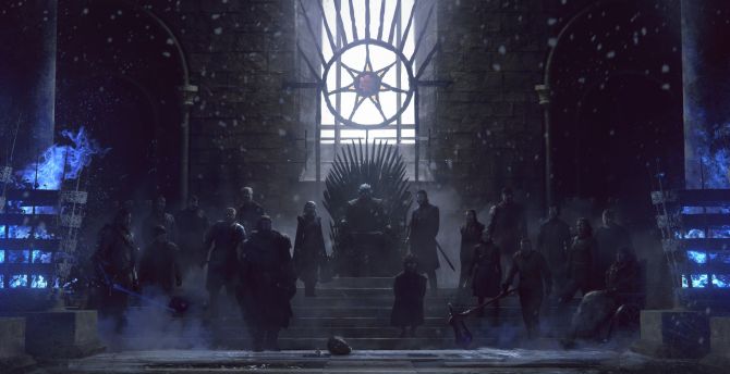Game of Thrones, zombies army, Night King, art wallpaper