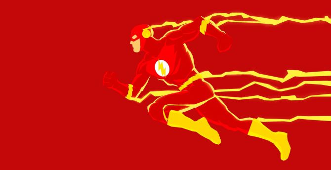 Minimal, speedster, The Flash, Barry Allen wallpaper