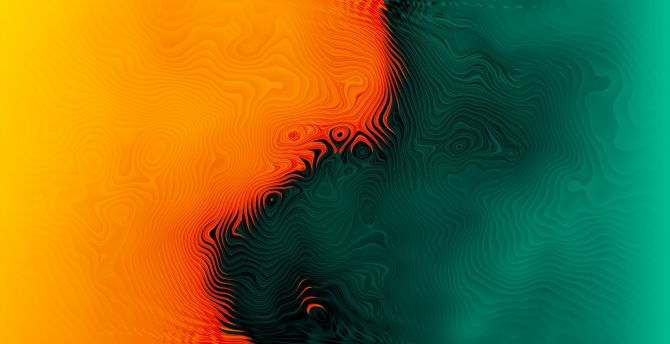 Orange-green match, abstract wallpaper