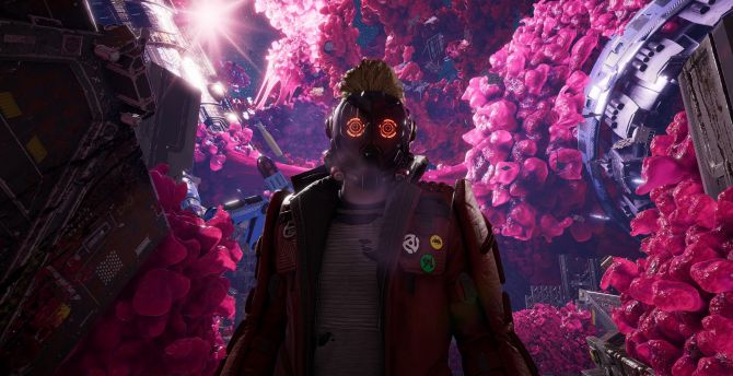 Star-lord, guardians of the galaxy, game wallpaper