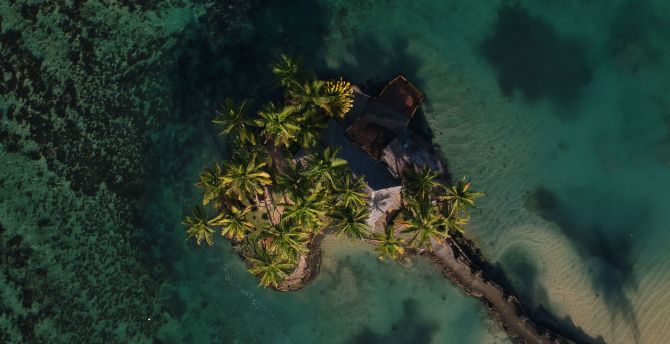 Warwick resort, Fiji, sea, holiday, aerial view wallpaper