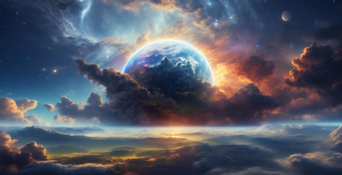 Another world, new planet, 2023 sci-fi art wallpaper