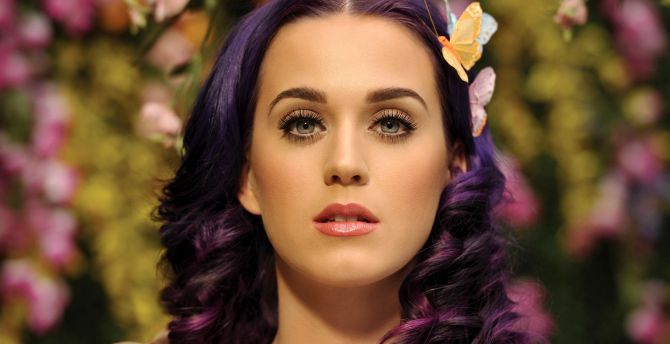 Katy Perry, colored hair, singer, 2018 wallpaper