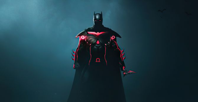 Wallpaper red glow, batman, art desktop wallpaper, hd image, picture,  background, ddcca4