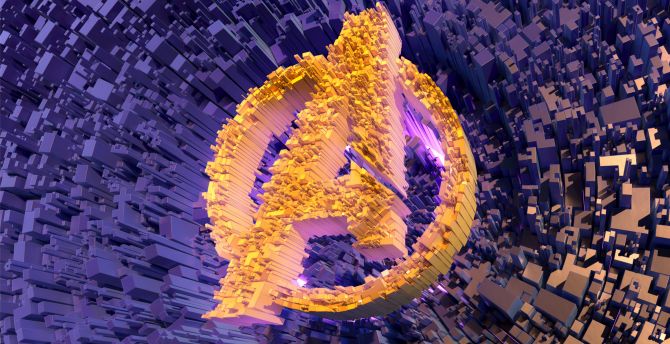 Avengers, abstract, logo, bars wallpaper
