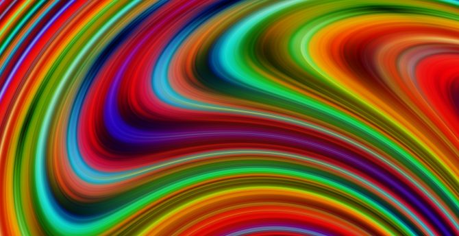 Stains, paint, wavy, colorful curves wallpaper