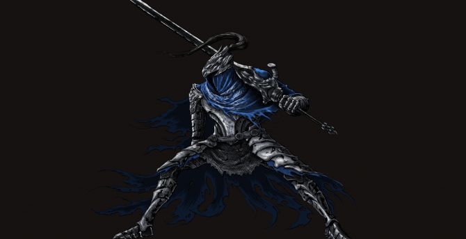 Minimal, warrior, video game, Dark Souls wallpaper
