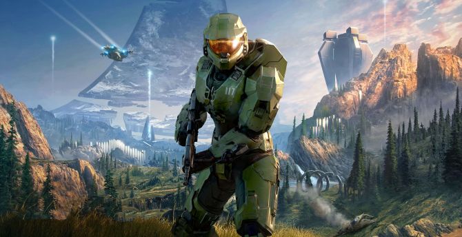 Halo Infinite, armor suit, soldier, 2020 game wallpaper