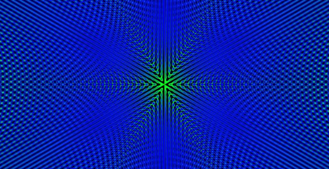 Fractal, blue pattern, minimal wallpaper