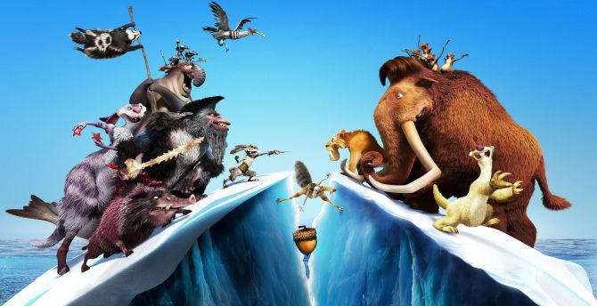 Ice Age: Continental Drift, movie, animation wallpaper