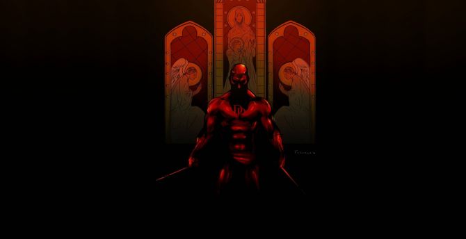 Daredevil, minimal, art, dark wallpaper