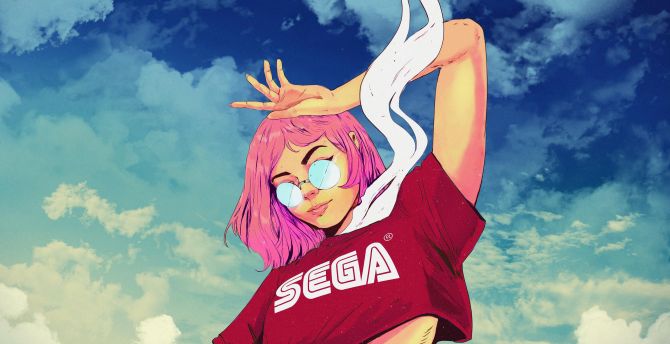 Sega's stylish girl, art wallpaper