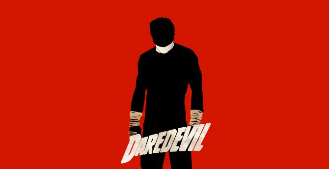 Daredevil, marvel's superhero, minimalism wallpaper
