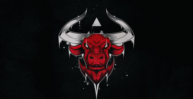 Red Bull, dark & minimal art wallpaper
