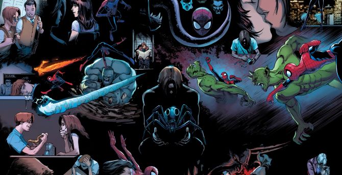Spider-man, marvel, comics, dark wallpaper