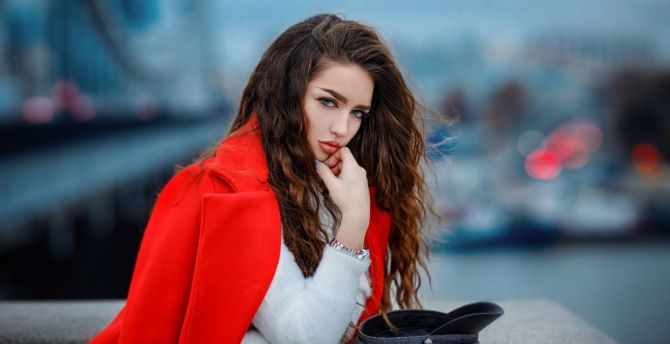 Wallpaper attitude, woman model, red blazer, beautiful desktop wallpaper, hd  image, picture, background, e1a705 | wallpapersmug