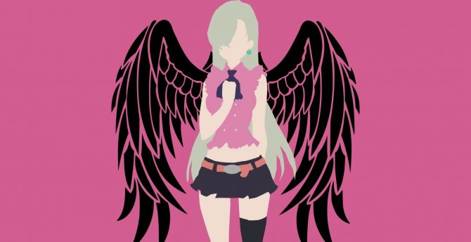 Angel, minimal, Elizabeth Liones, Nanatsu no Taizai, anime girl wallpaper