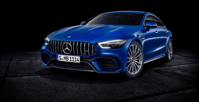 Blue, Mercedes-Amg GT, luxury car wallpaper