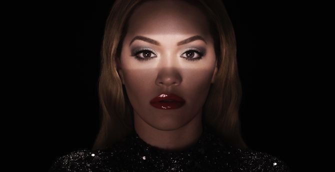 Rita Ora, red lipstick, dark, 2018 wallpaper