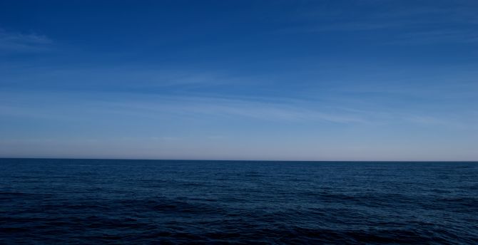 Blue, sunny day, Baltic Sea, calm wallpaper