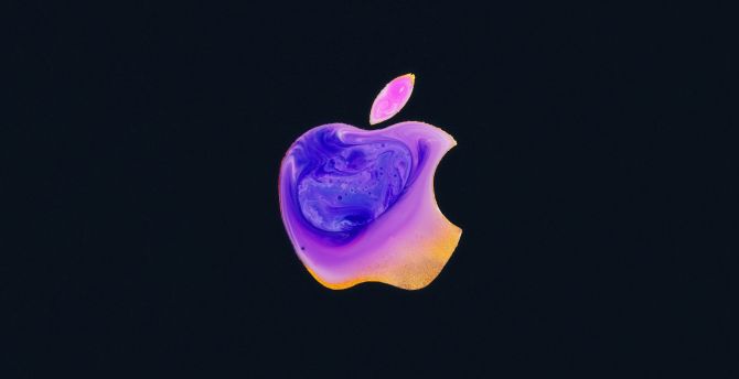 Apple iPhone's logo, dark wallpaper